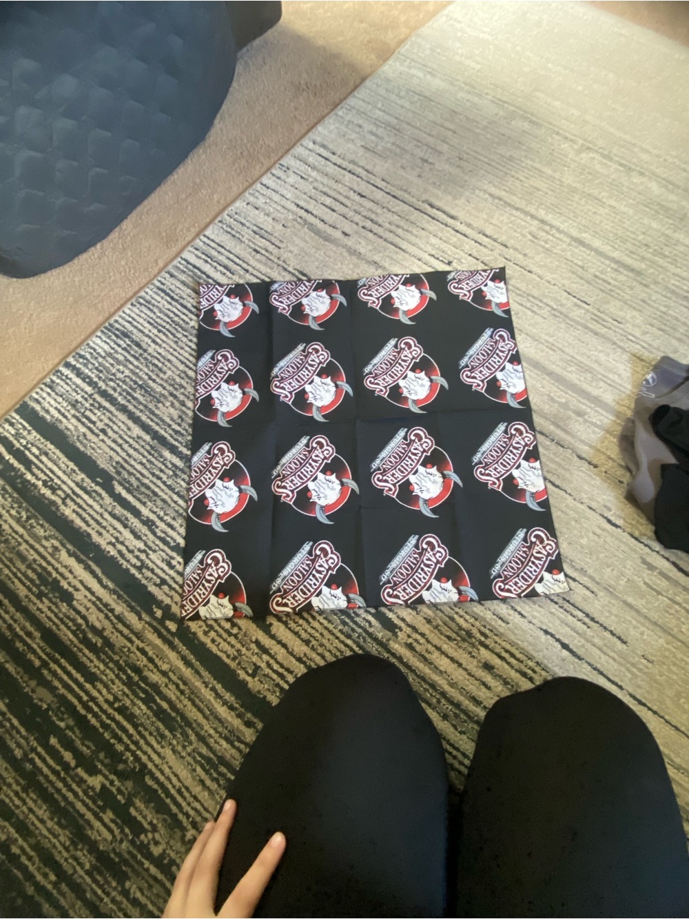 Black Graphic Print Women's Skirt
